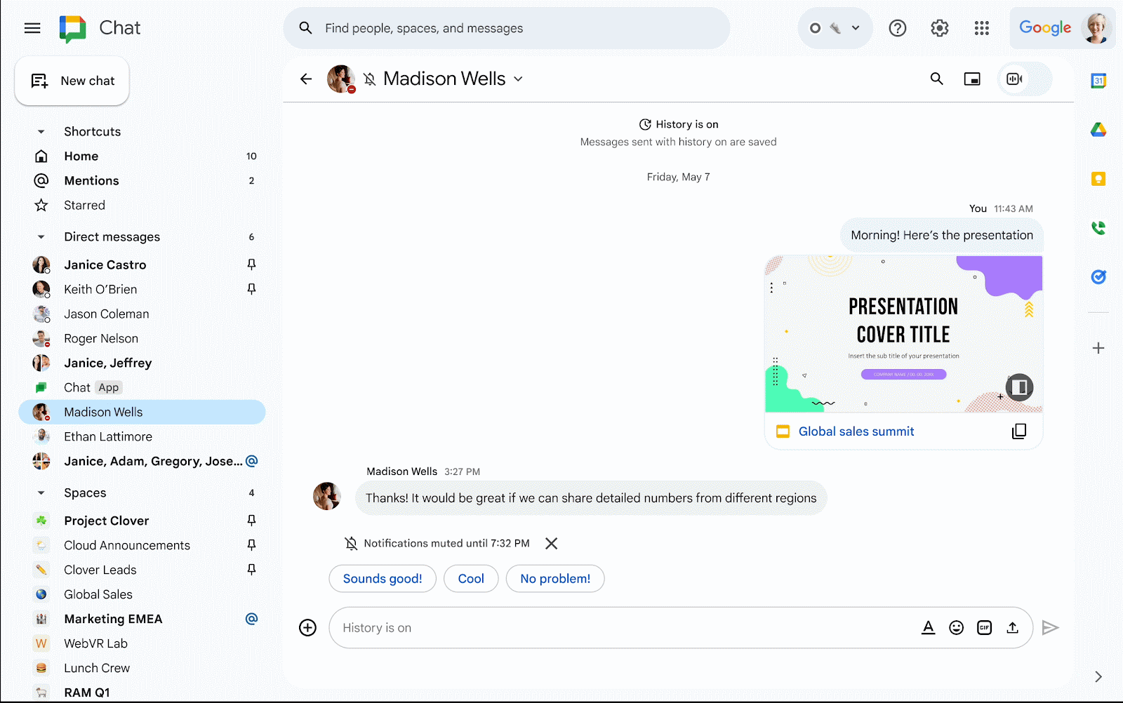 Star important chat messages - gif