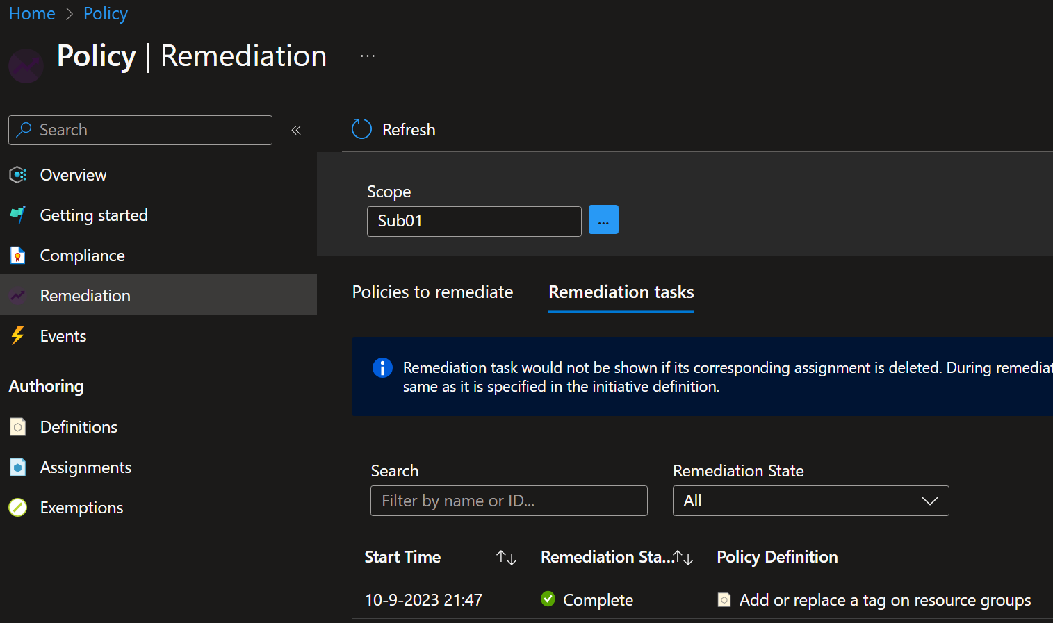 Completed Remediation