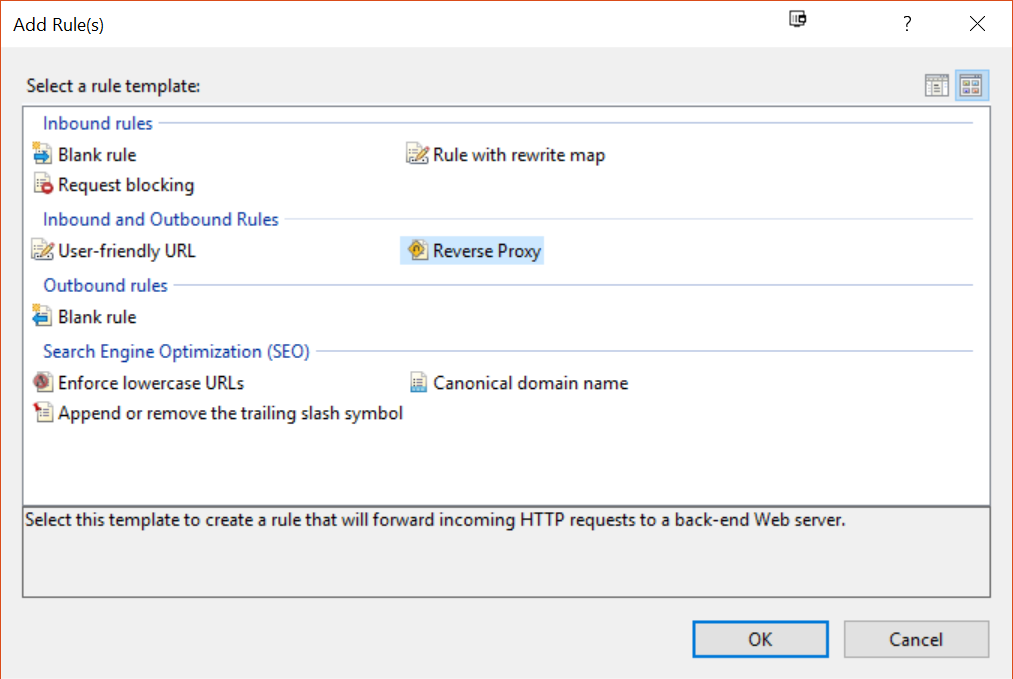 selectreverseproxy