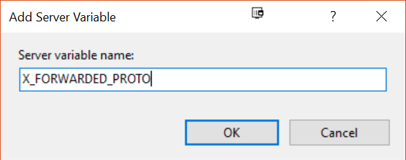 add server variable