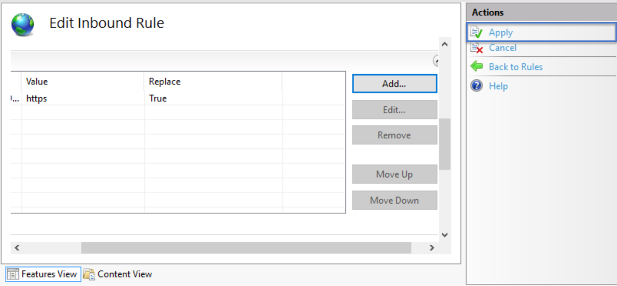 apply changes