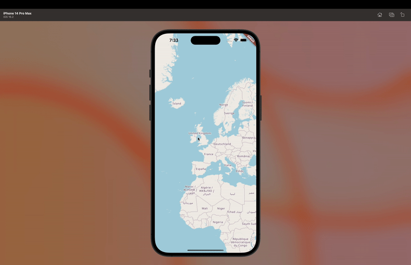 A simple app displaying a map