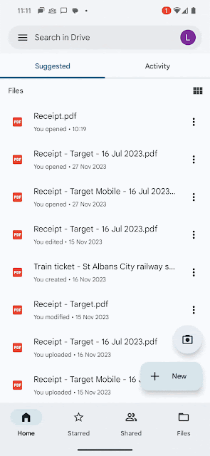 Android update scanner Google Drive