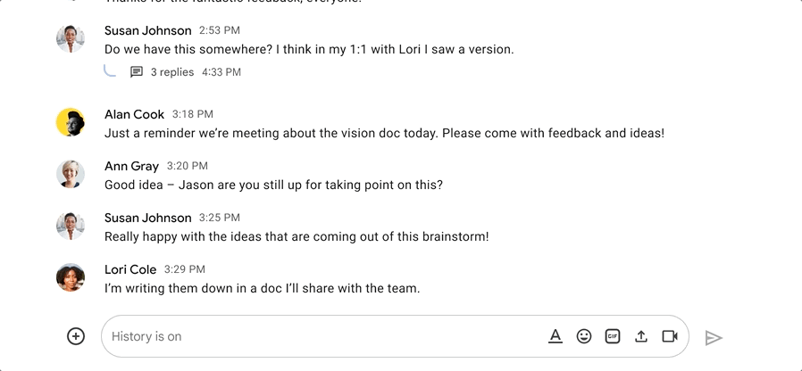 Respond with an emoji in Google Chat