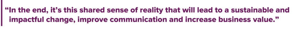 Importance of a shared sense of reality