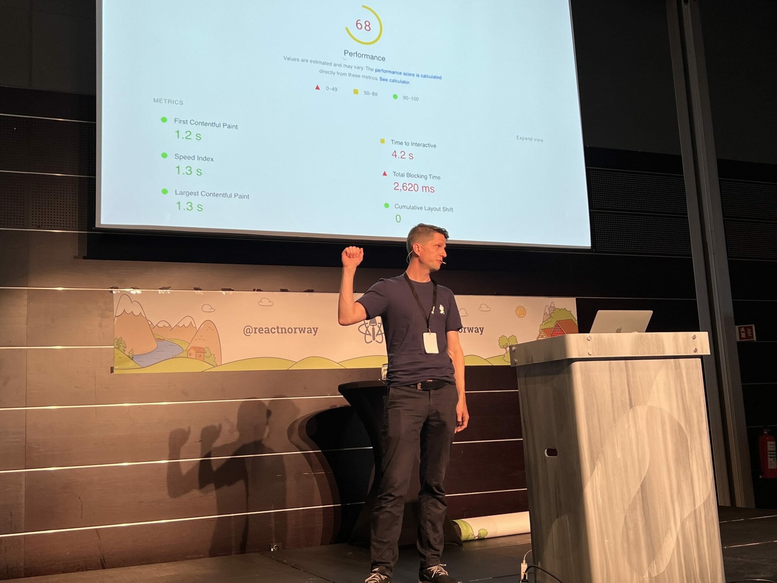 presenter talking about astro and next.js