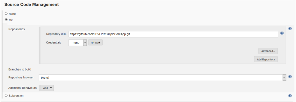 Jenkins - source code management