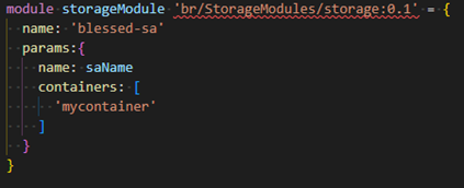 Figure 10. Using Bicep registry module