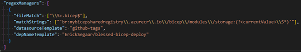 Figure 16. Renovate regex-manager configuration