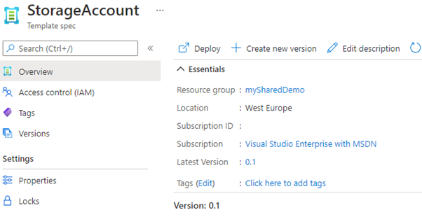 Figure 3. Template-spec resource example