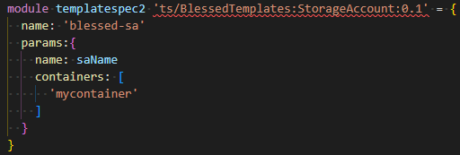Figure 7. Using template-spec module
