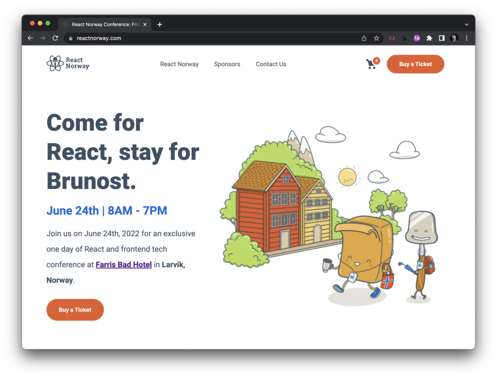 React Norway website