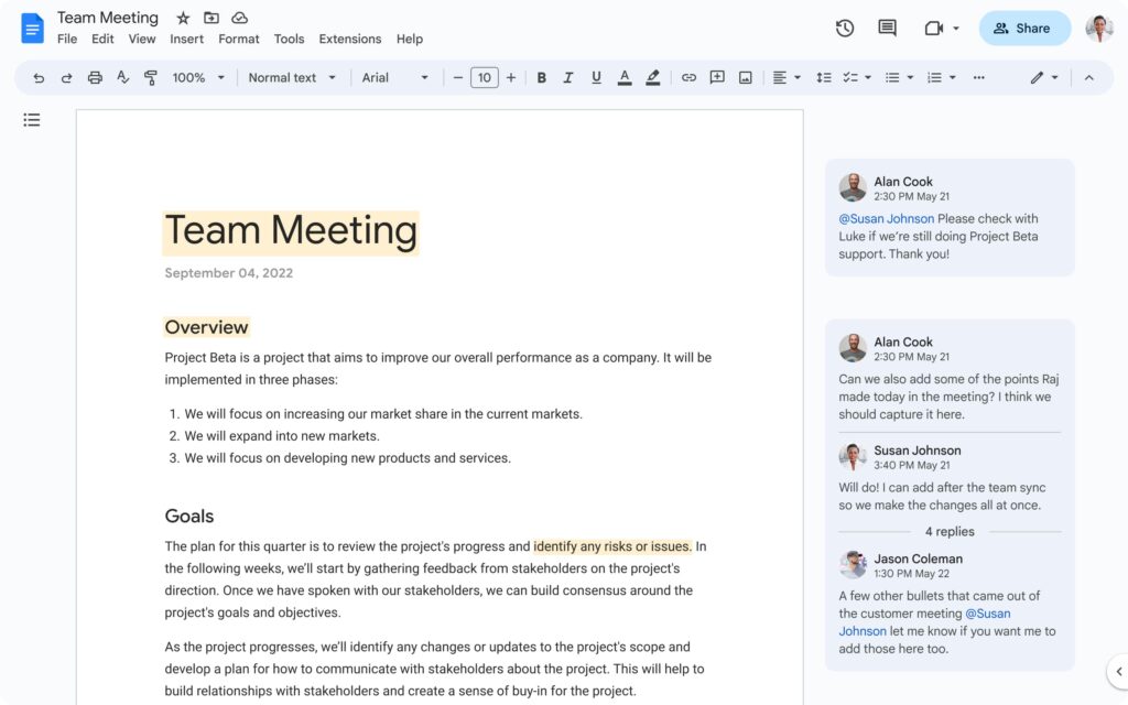 Google Workspace Interface 2023 - 1