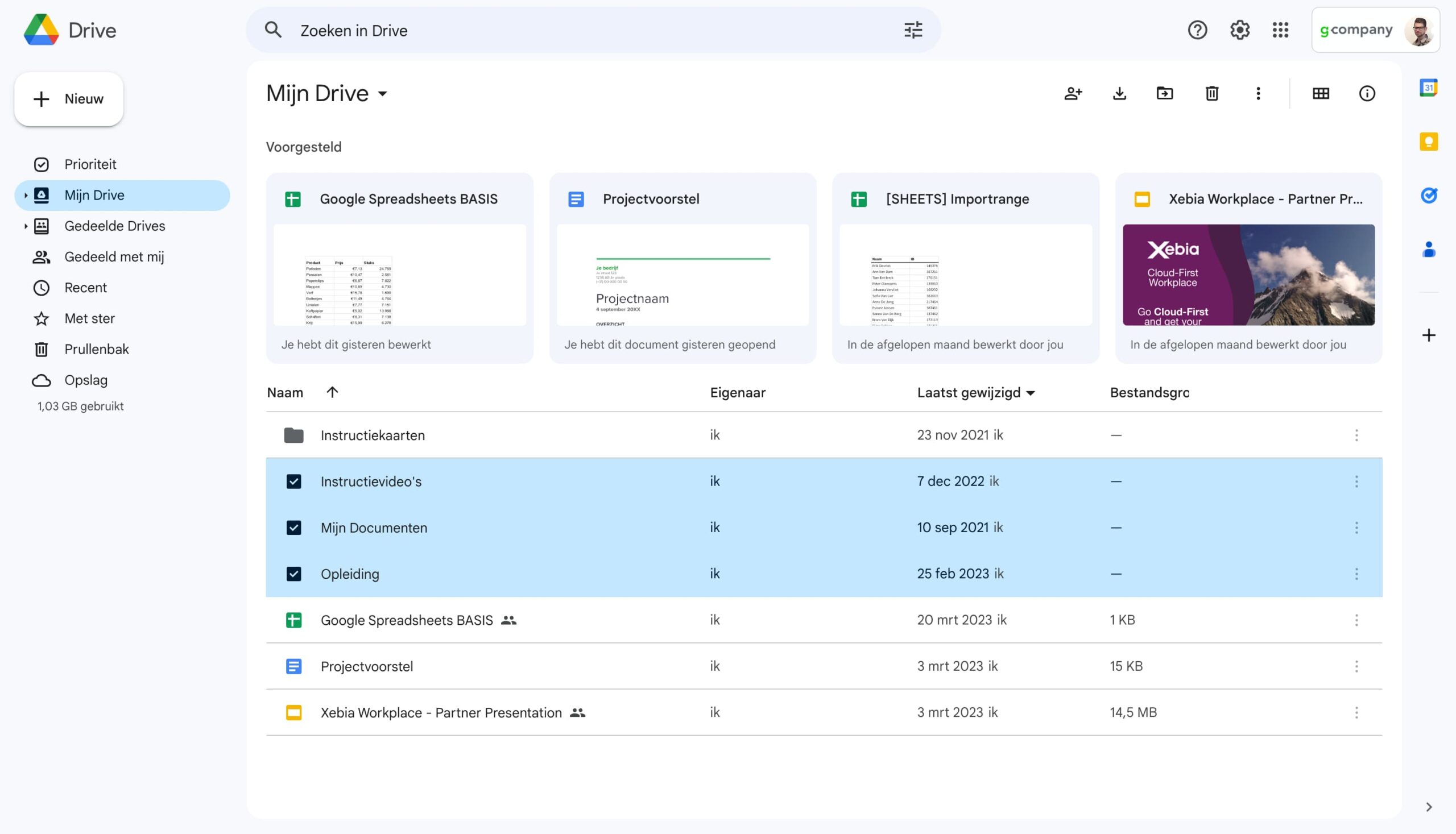 Google Workspace Interface 2023 - 3