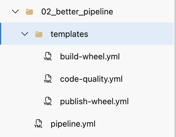templates in own shared repo