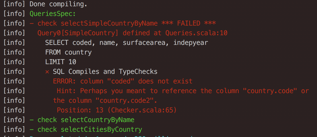 Query does not compile