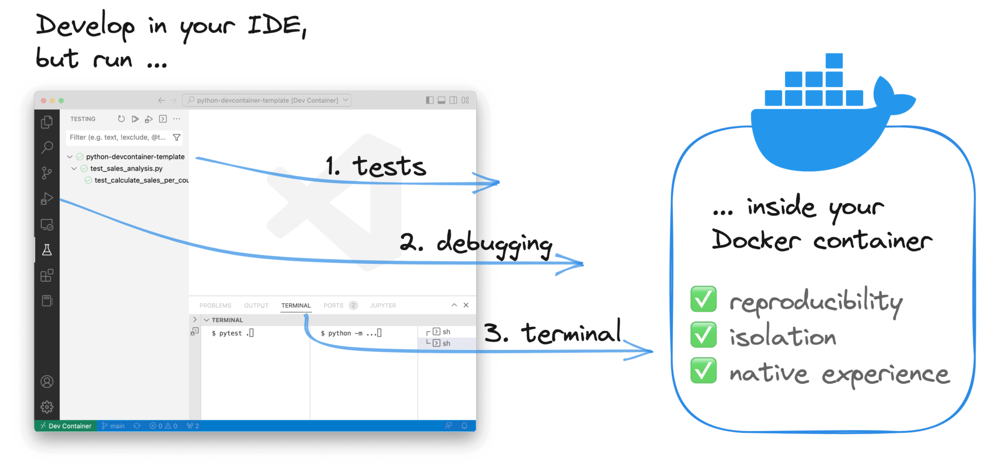 Devcontainer usage overview