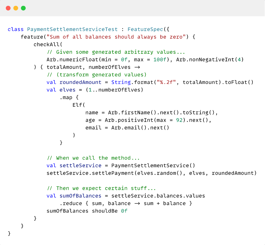 Kotlin and Kotest