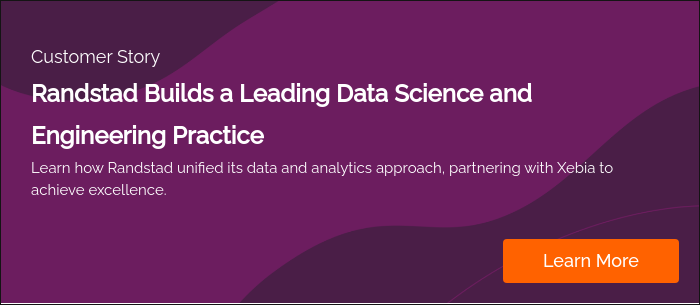 Customer Story Randstad Builds a Leading Data Science and Engineering Practice Learn how Randstad unified its data and analytics approach, partnering with Xebia to achieve excellence.   