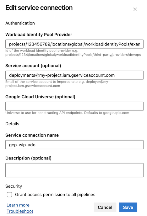 Service connection