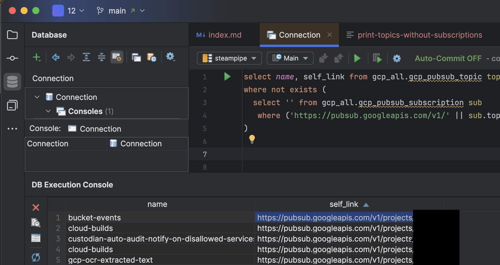 db explorer in intellij