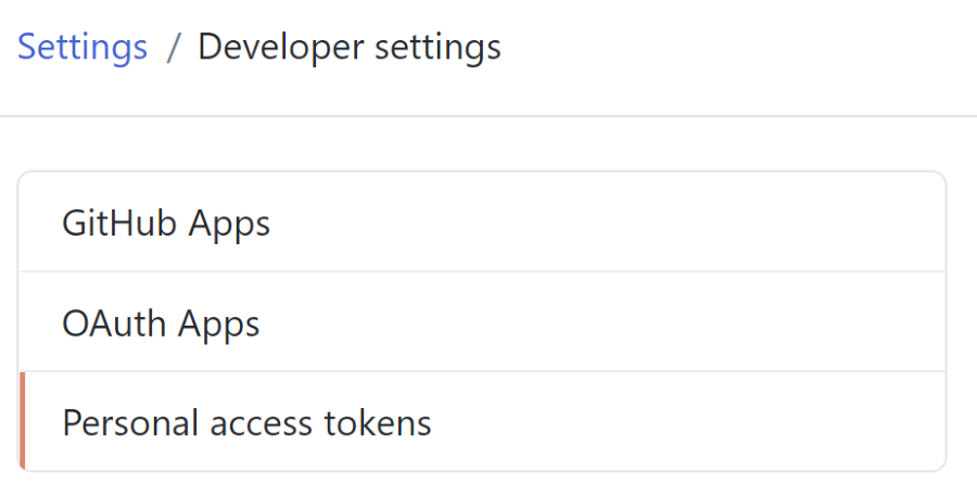 Personal Access Token Creation