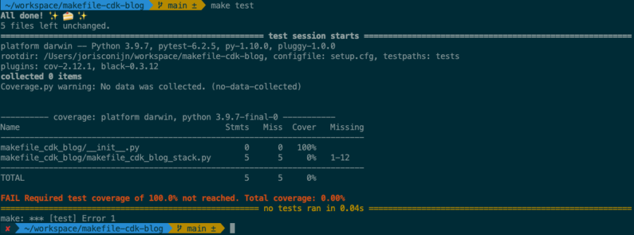 pytest results