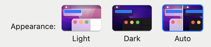 Switch OS schema to light, dark or auto