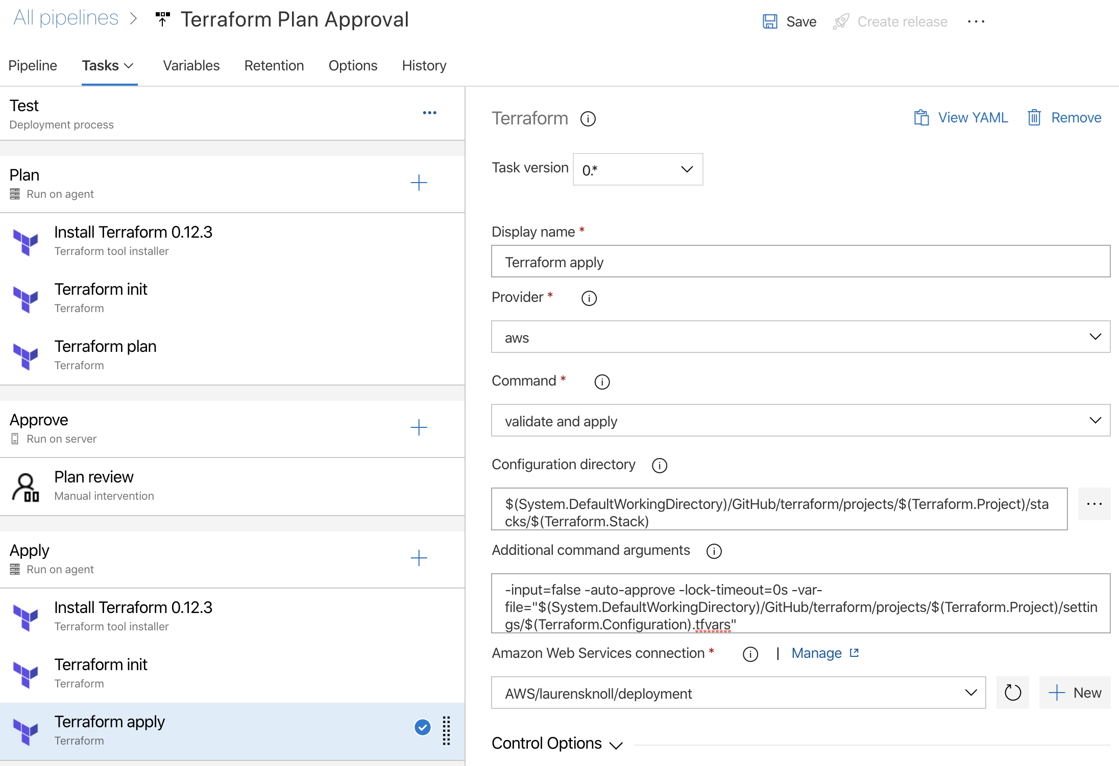 Include Terraform Plan Approval in Azure DevOps Release Pipeline 5 05 test apply