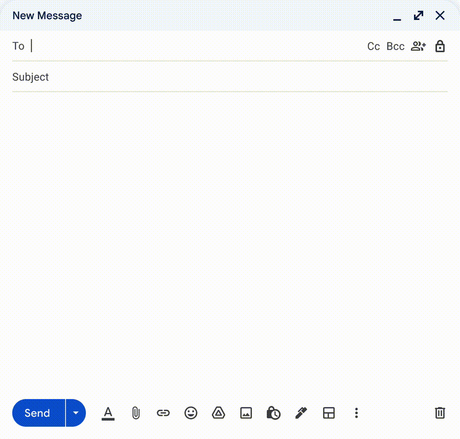 Integrated mail merge in Gmail