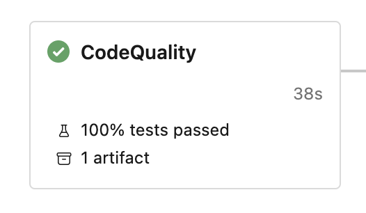 Code Quality checks display in DevOps