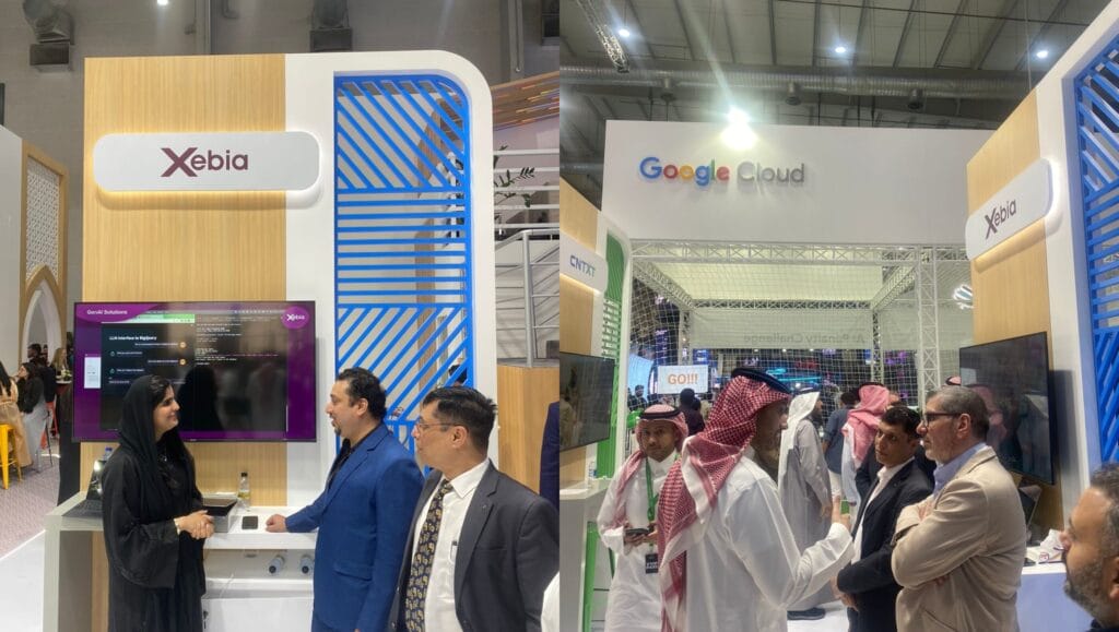 Xebia at the Google booth at LEAP conference in 2024
