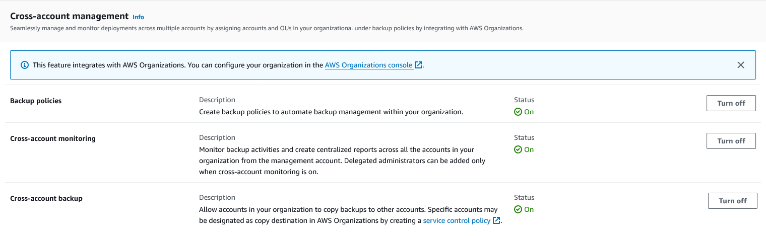 Cross account management