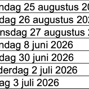 School specific days off at a random Dutch school.